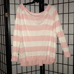 Light Weight Baby Pink and white Sweater